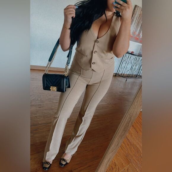 Brown vest set - Picture 3 of 3